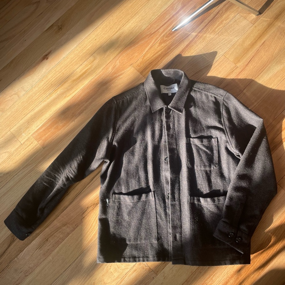 Corridor Utility Jacket with Stand-Up Collar (Brown)